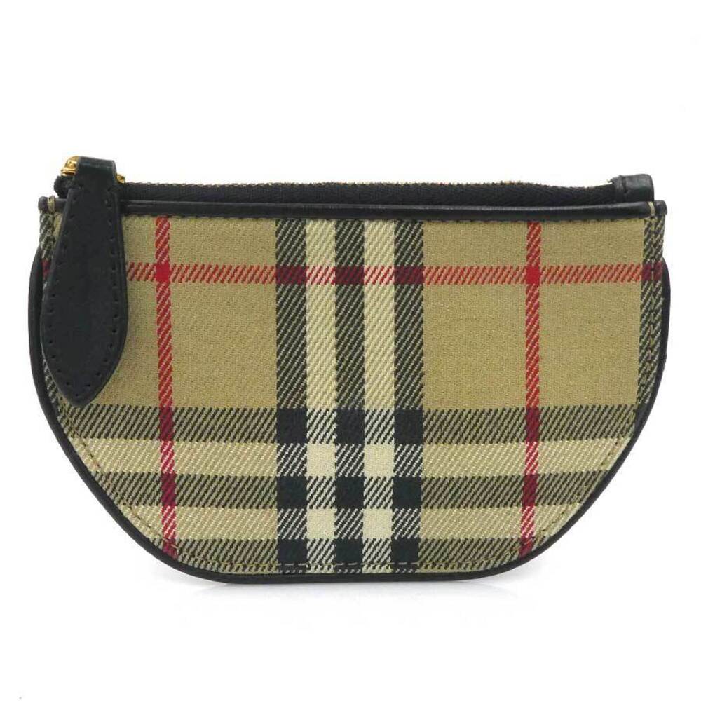 Burberry BURBERRY Wallet/Coin Case, Canvas, Beige x Black, Men's/Women's, r11...